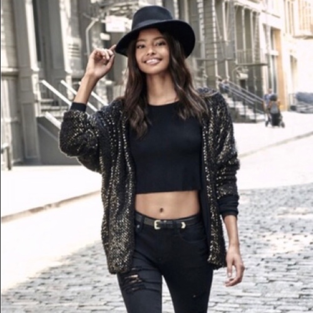 Express sequin coat/ cardigan